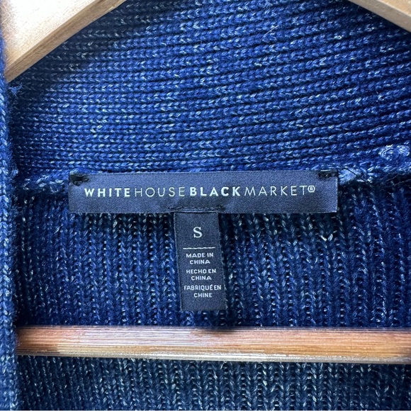White House Black Market cardigan Blue size small Long Cardigan Wool Blend - Picture 8 of 14